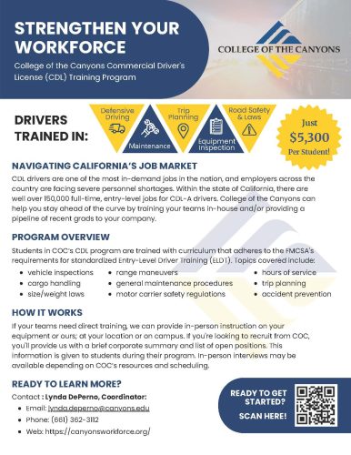 CDL informational flyer for employers